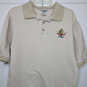Disneyland Resort Men's 50th Anniversary Polo Size Beige